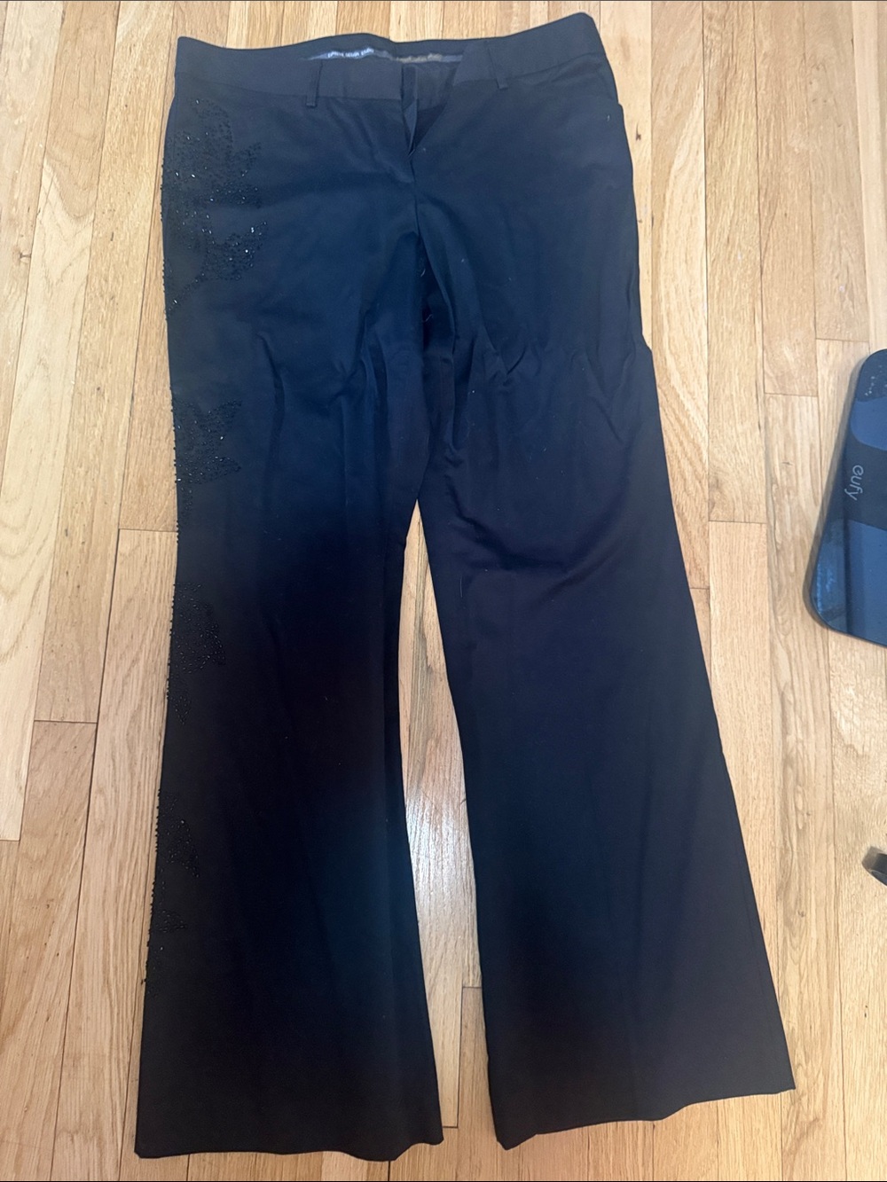 Express Black Editor with sequin leg Dress Pants